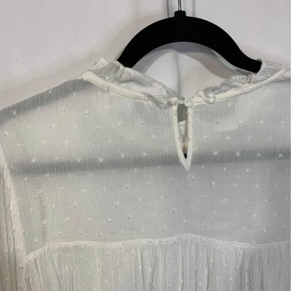 Woman’s white swing top. Long sleeve. White. Size large. Sheer detail. New condi - Picture 7 of 10